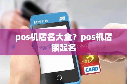 pos机店名大全?pos机店铺起名