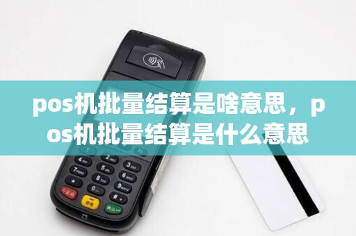 pos机批量结算是啥意思，pos机批量结算是什么意思
