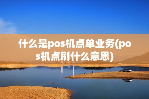 什么是pos机点单业务(pos机点刷什么意思)