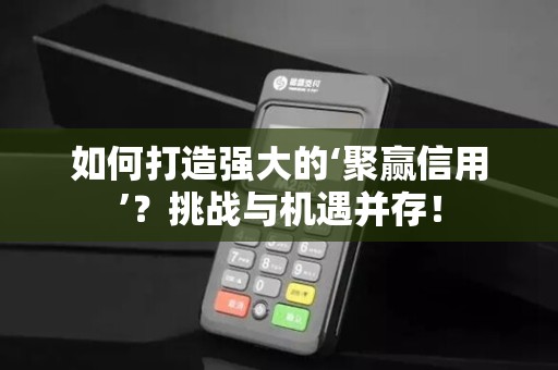 如何打造强大的‘聚赢信用’?挑战与机遇并存!